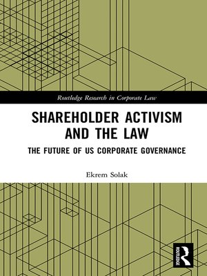 cover image of Shareholder Activism and the Law